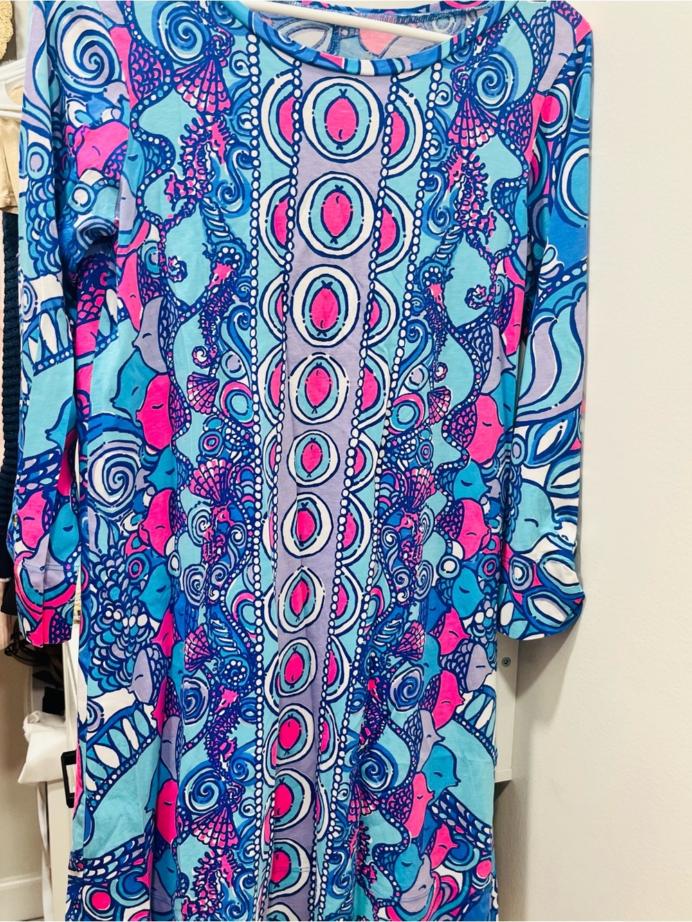 Lilly Pulitzer Pink & Blue Printed Cotton dress